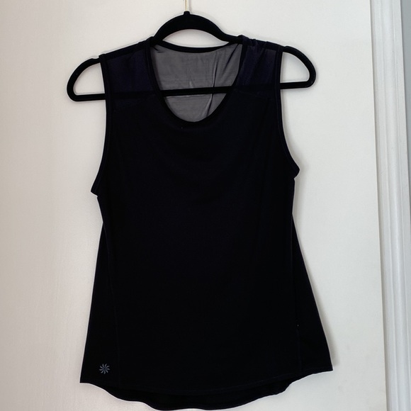 Athleta Mesh Splice Chi Muscle Tank Top Black XS P24 - Picture 3 of 8